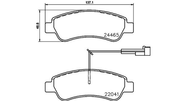 MAGNETI MARELLI stabdžių trinkelių rinkinys, diskinis stabdys 363700461125